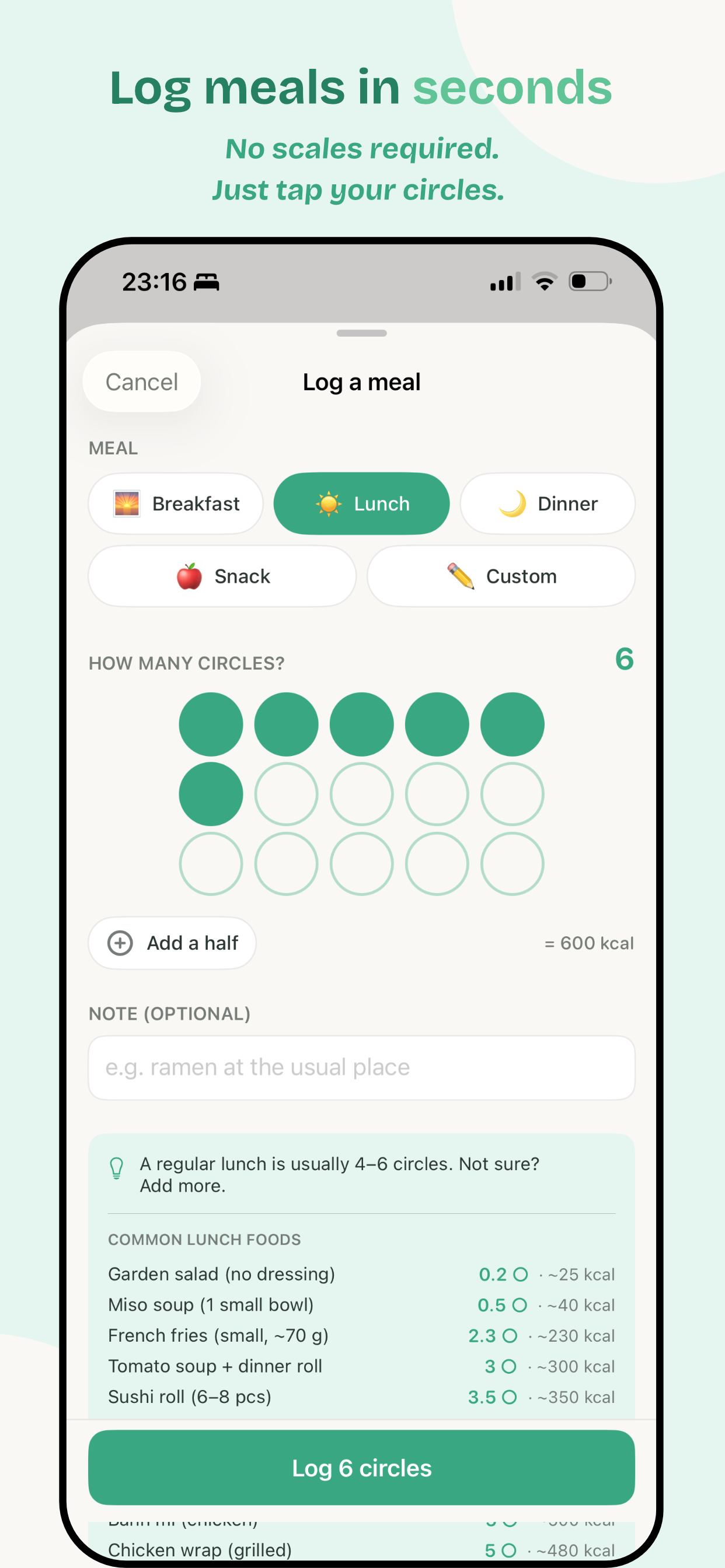 Roundful app screen 2